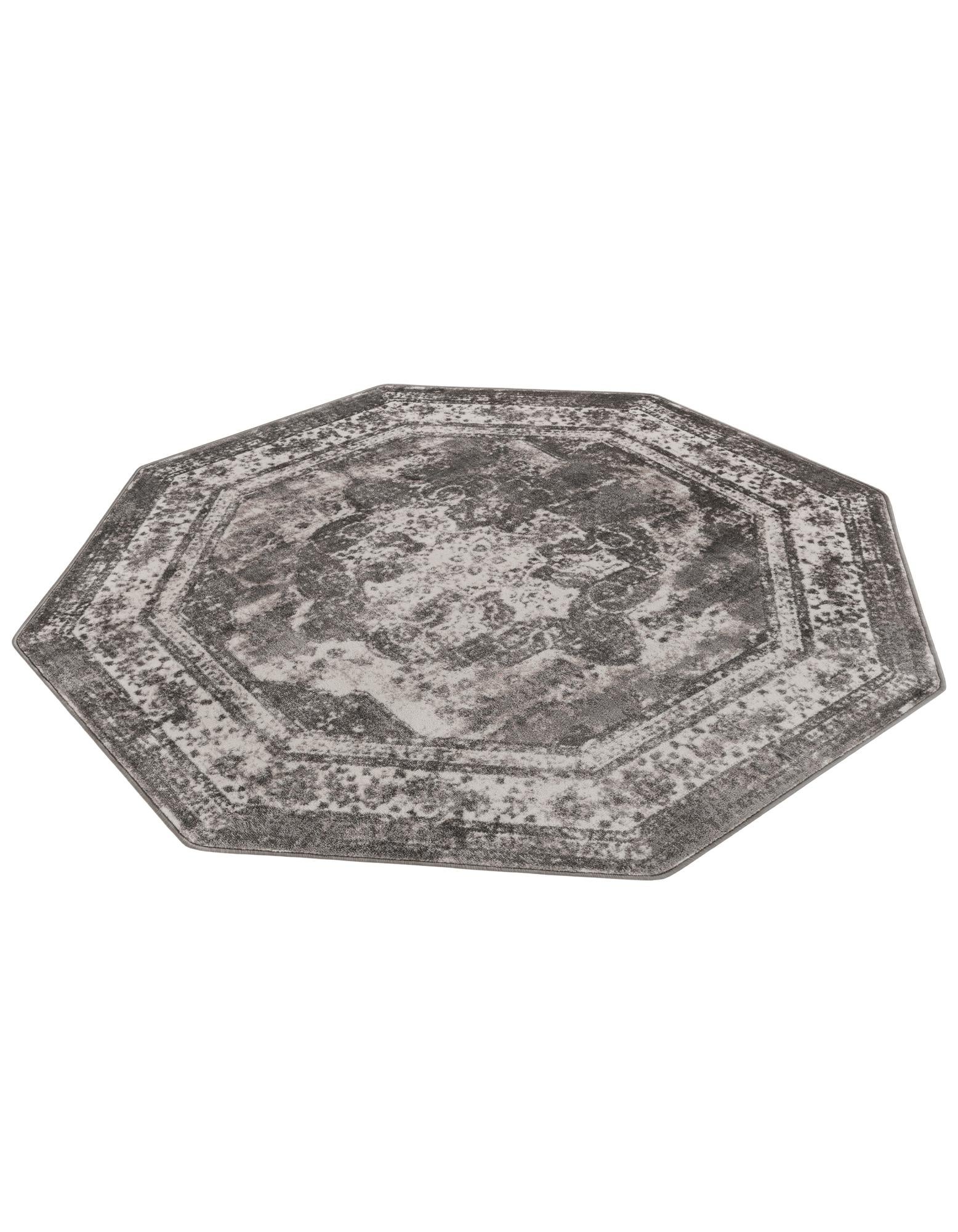 Gray 6' x 6' Monte Carlo Octagon Rug | Rugs.com