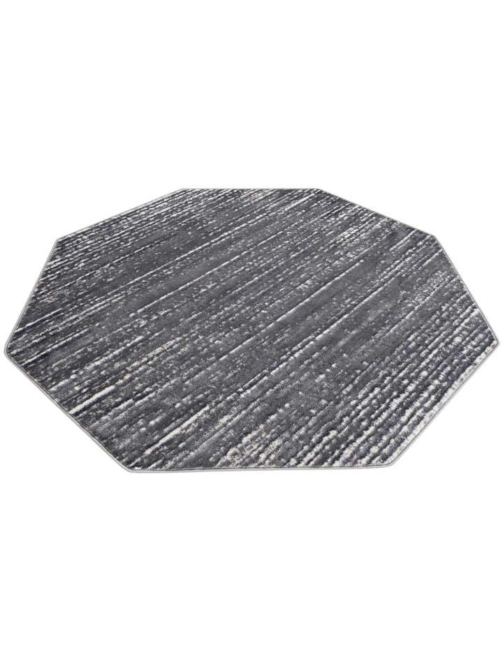 Gray 6' x 6' Oasis Octagon Rug | Rugs.com