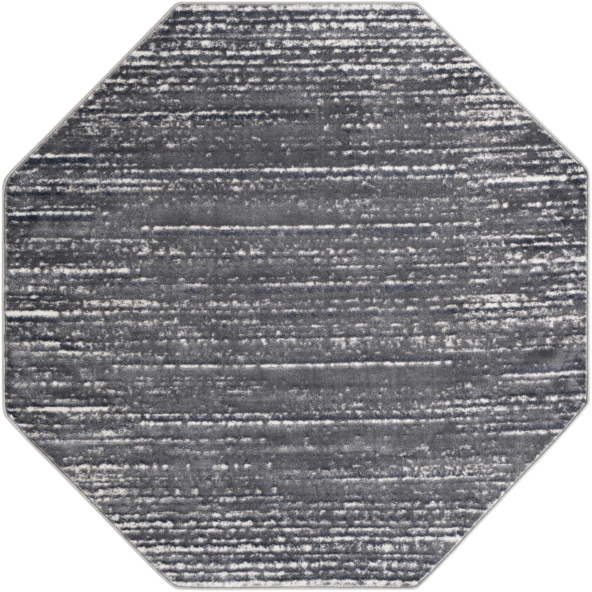Gray 6' x 6' Oasis Octagon Rug | Rugs.com