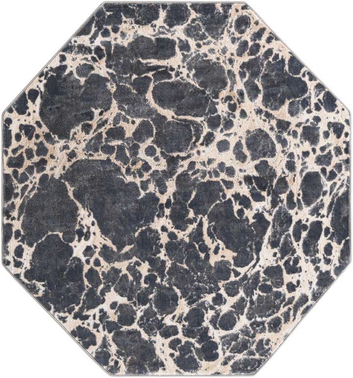 Gray 6' x 6' Oasis Octagon Rug | Rugs.com