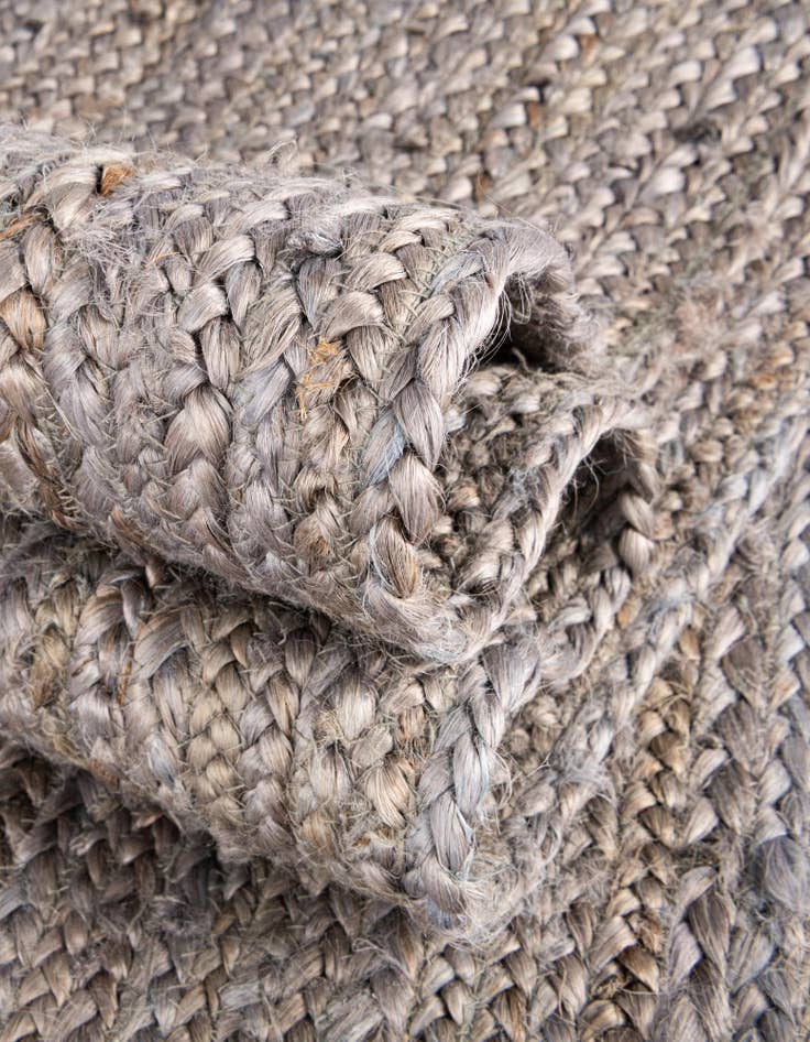 Detail image of  8' x 10'  Hand Braided Jute Oval Rug