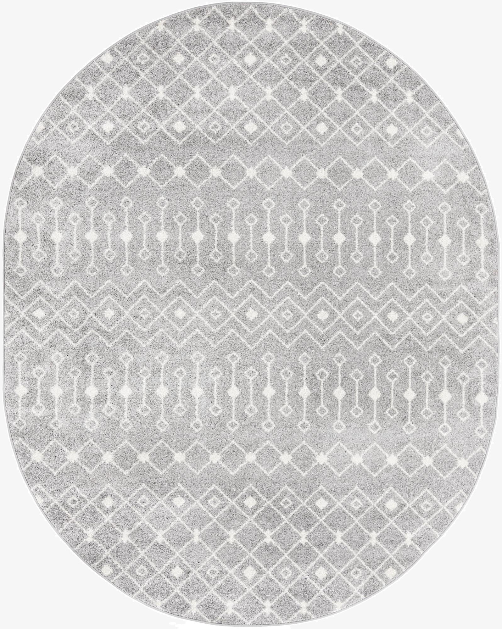  7' 10 x 10' Moroccan Trellis Oval Rug