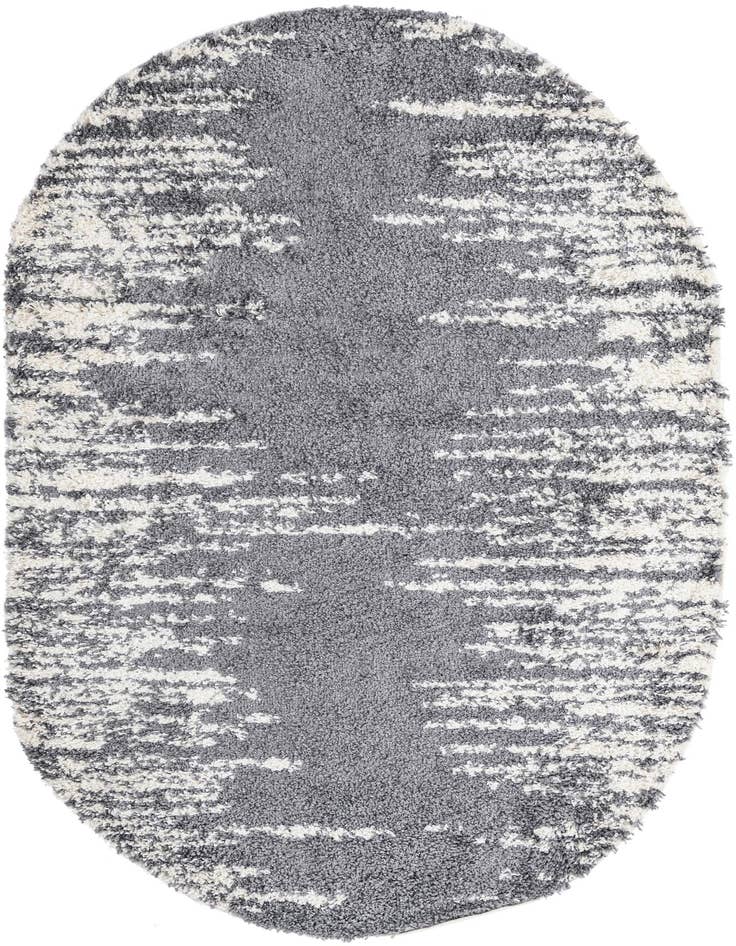 Detail image of  5' 3 x 8' Serenity Shag Oval Rug