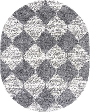  7' 10 x 10' Serenity Shag Oval Rug