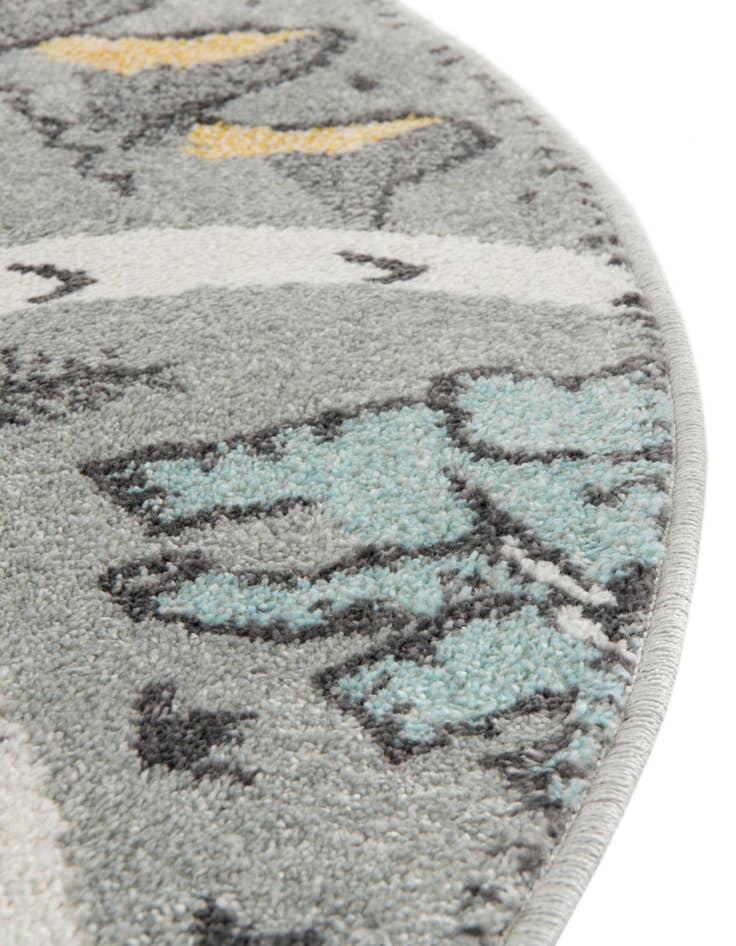 Detail image of  5' 3 x 8' Animals Whimsy Kids Oval Rug