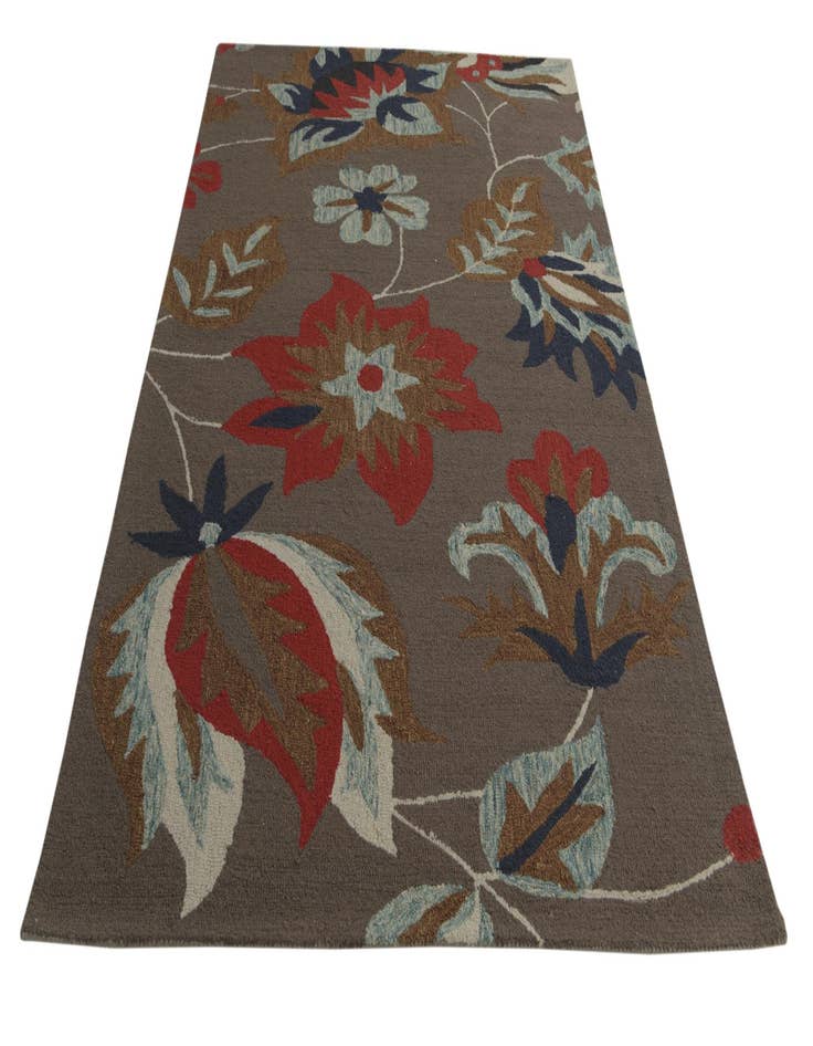 Detail image of  5' 1 x 8' Agra Wool Rug