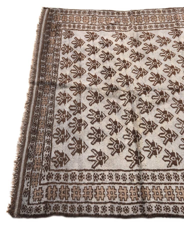 Detail image of  4' 9 x 8'  Hand Knotted Balouch Wool Rug