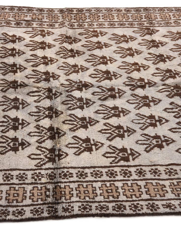 Detail image of  4' 9 x 8'  Hand Knotted Balouch Wool Rug