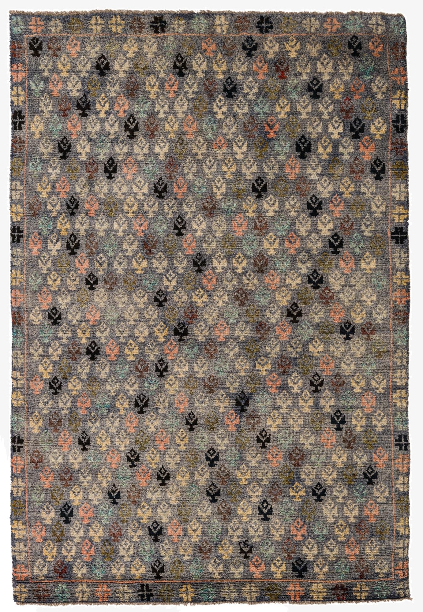  5' 7 x 8' 3  Hand Knotted Balouch Wool Rug