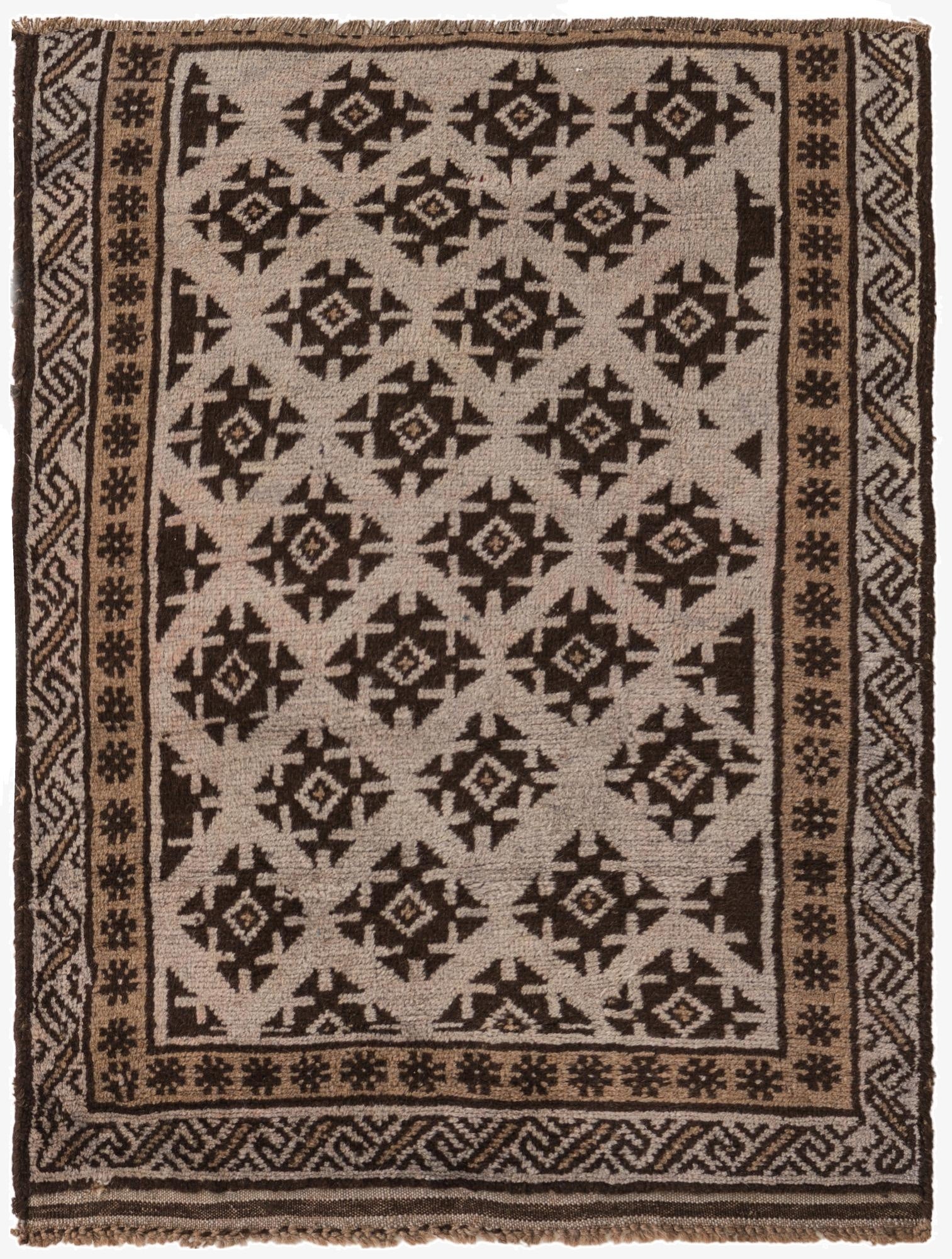  3' x 4' 1  Hand Knotted Balouch Wool Rug