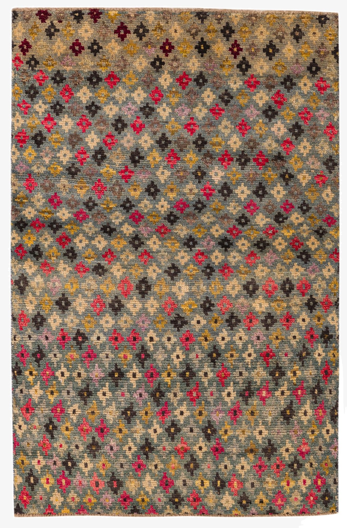  4' 1 x 6' 2  Hand Knotted Balouch Wool Rug