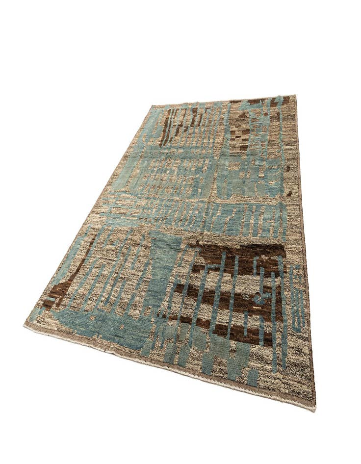 Detail image of  9' 4 x 12' 2  Hand Knotted Beni Marok Rug