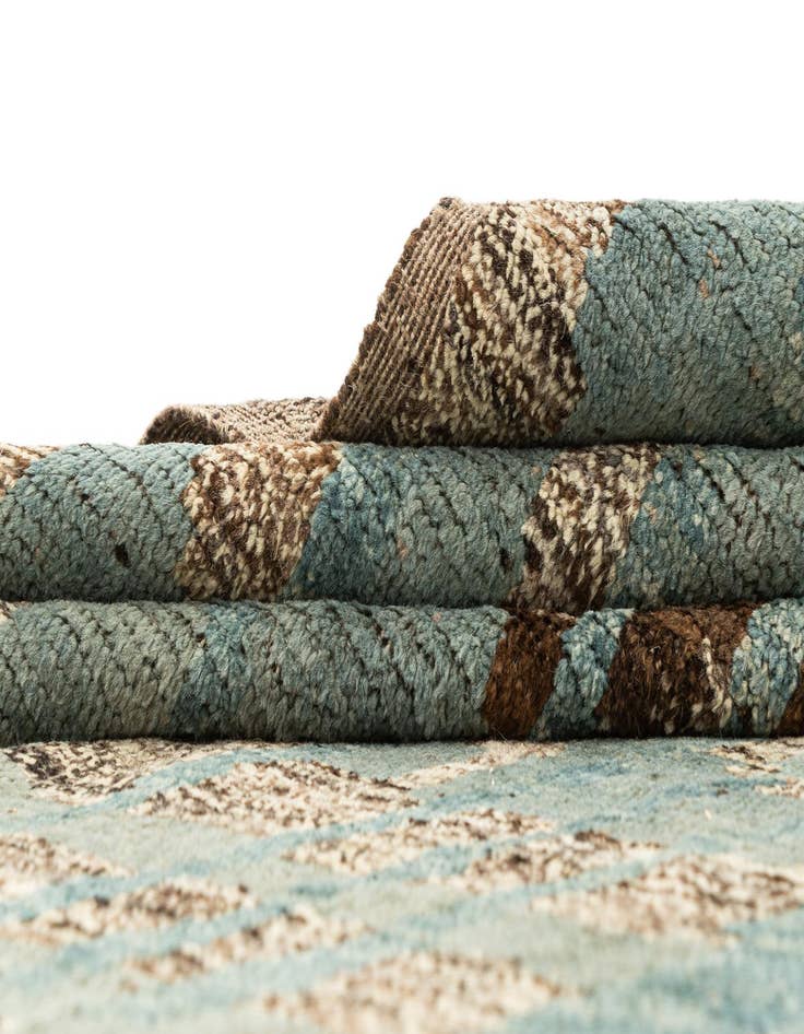 Detail image of  9' 4 x 12' 2  Hand Knotted Beni Marok Rug