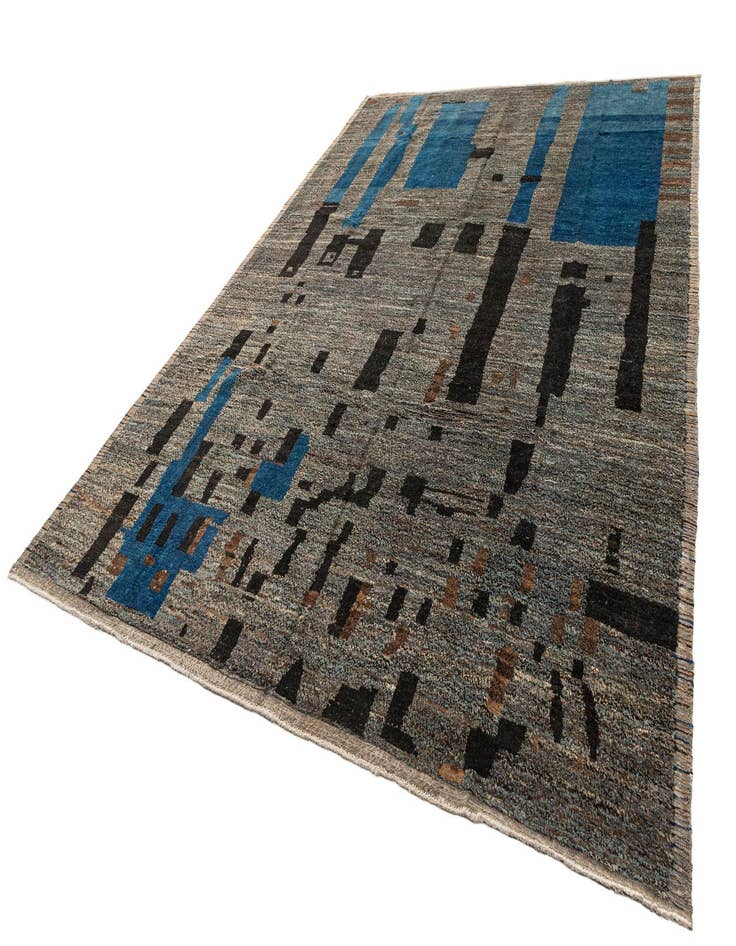 Detail image of  10' 4 x 14' 5  Hand Knotted Beni Marok Rug