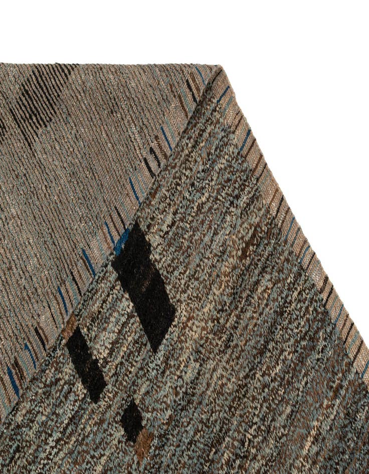 Detail image of  10' 4 x 14' 5  Hand Knotted Beni Marok Rug