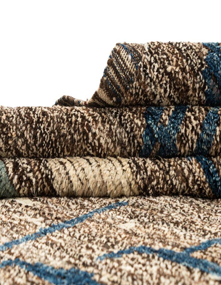 Detail image of  9' 5 x 12' 3  Hand Knotted Beni Marok Rug