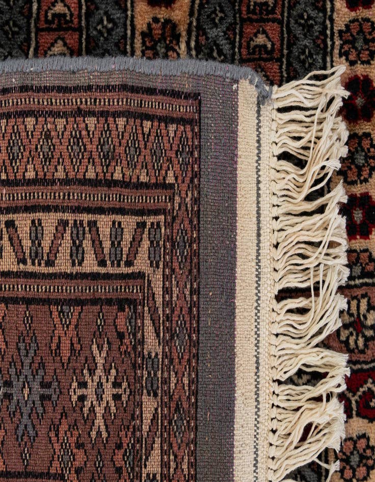 Detail image of  4' 3 x 6' 2  Hand Knotted Bokhara Oriental Wool Rug