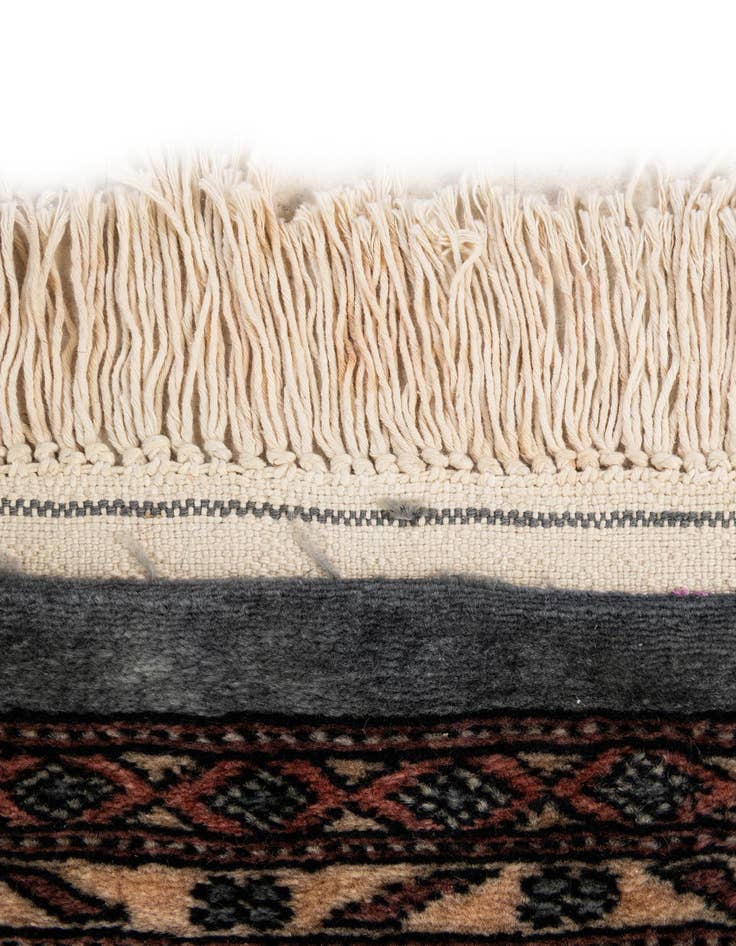 Detail image of  4' 3 x 6' 2  Hand Knotted Bokhara Oriental Wool Rug