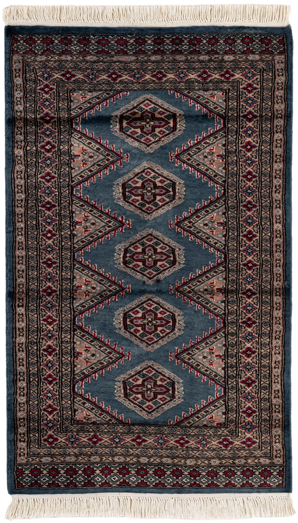  2' 7 x 4' 3  Hand Knotted Bokhara Oriental Rug