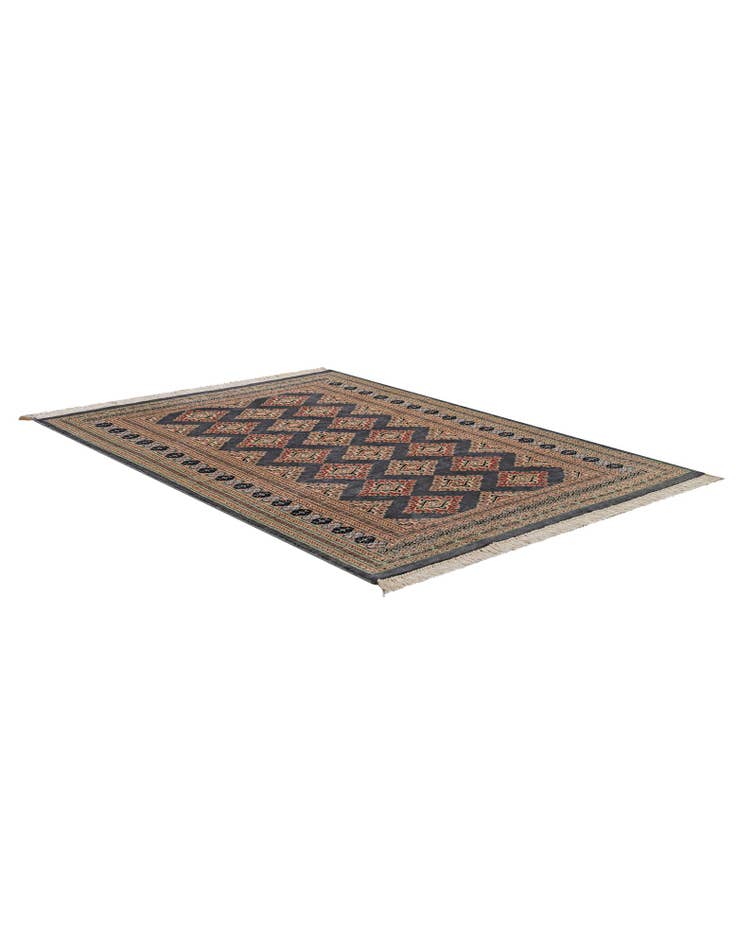 Detail image of  4' 2 x 5' 7  Hand Knotted Bokhara Oriental Rug