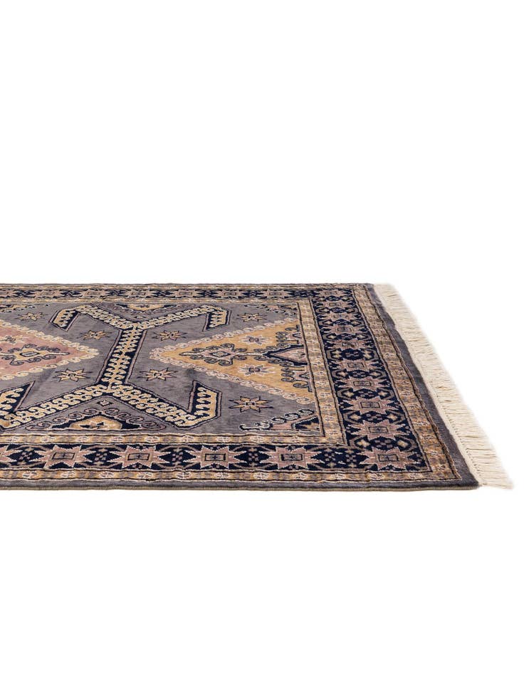 Detail image of  4' 2 x 6' 11  Hand Knotted Bokhara Oriental Rug