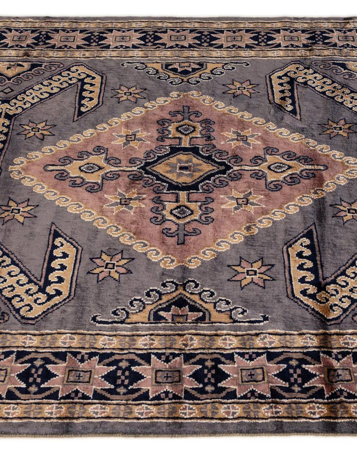 Detail image of  4' 2 x 6' 11  Hand Knotted Bokhara Oriental Rug