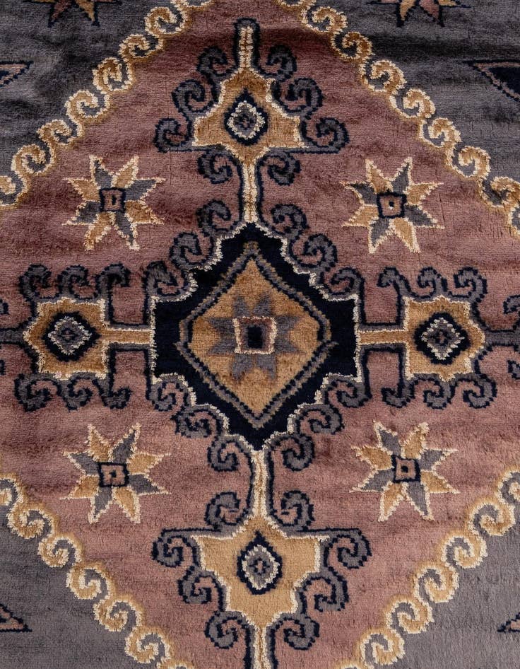 Detail image of  4' 2 x 6' 11  Hand Knotted Bokhara Oriental Rug