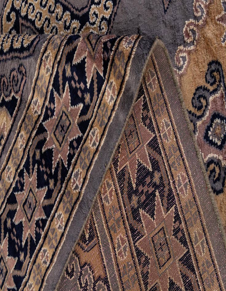 Detail image of  4' 2 x 6' 11  Hand Knotted Bokhara Oriental Rug