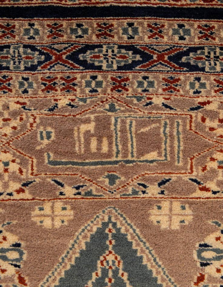 Detail image of  2' 8 x 4' 6  Hand Knotted Bokhara Oriental Wool Rug