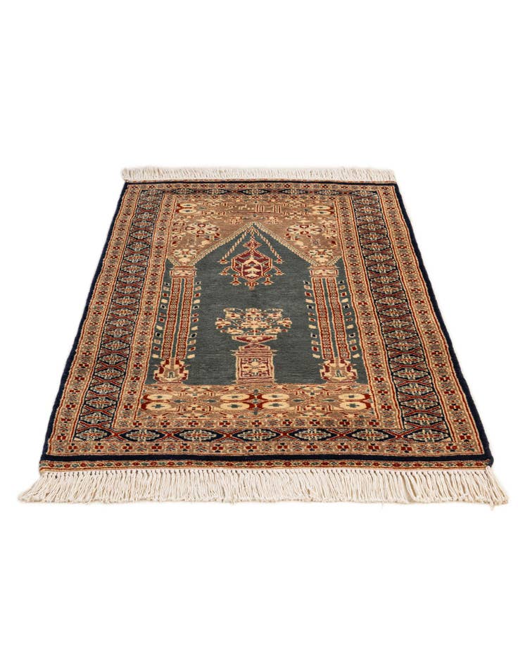 Detail image of  2' 7 x 4' 2  Hand Knotted Bokhara Wool Rug