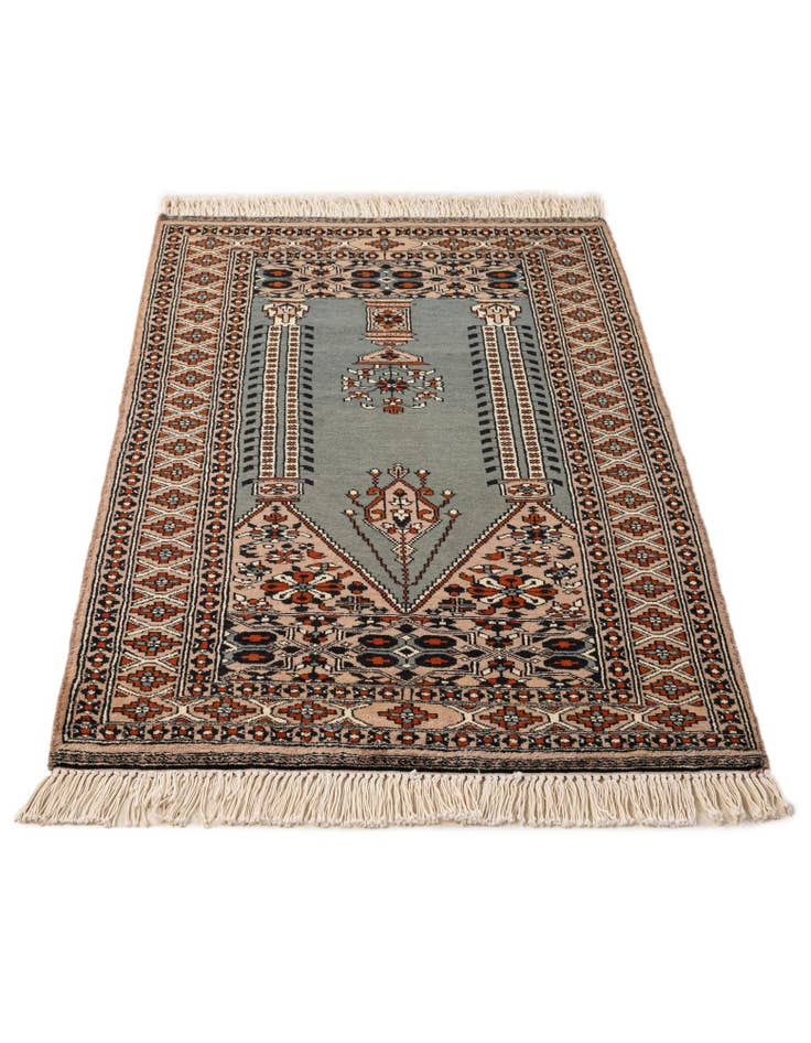 Detail image of  2' 8 x 4' 1  Hand Knotted Bokhara Oriental Wool Rug