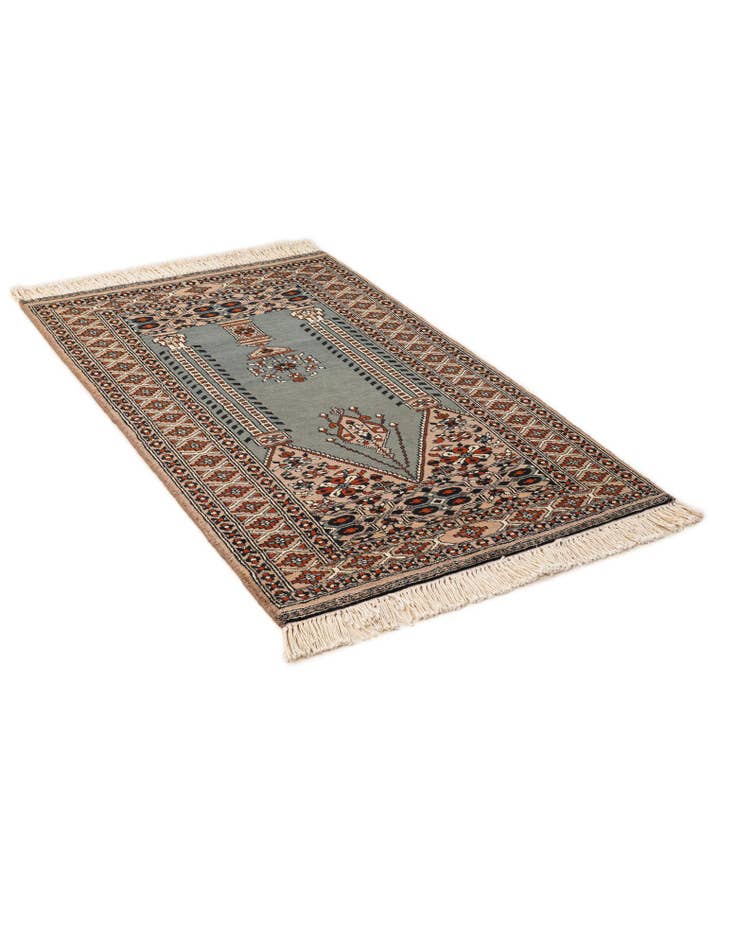 Detail image of  2' 8 x 4' 1  Hand Knotted Bokhara Oriental Wool Rug