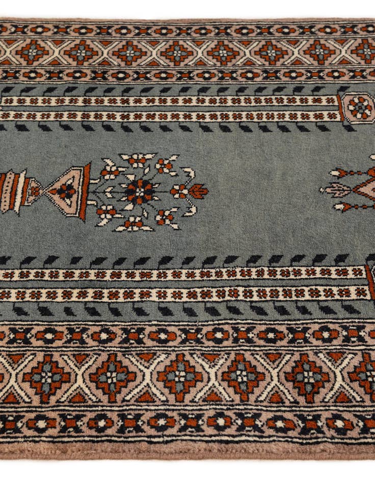 Detail image of  2' 8 x 4' 1  Hand Knotted Bokhara Oriental Wool Rug