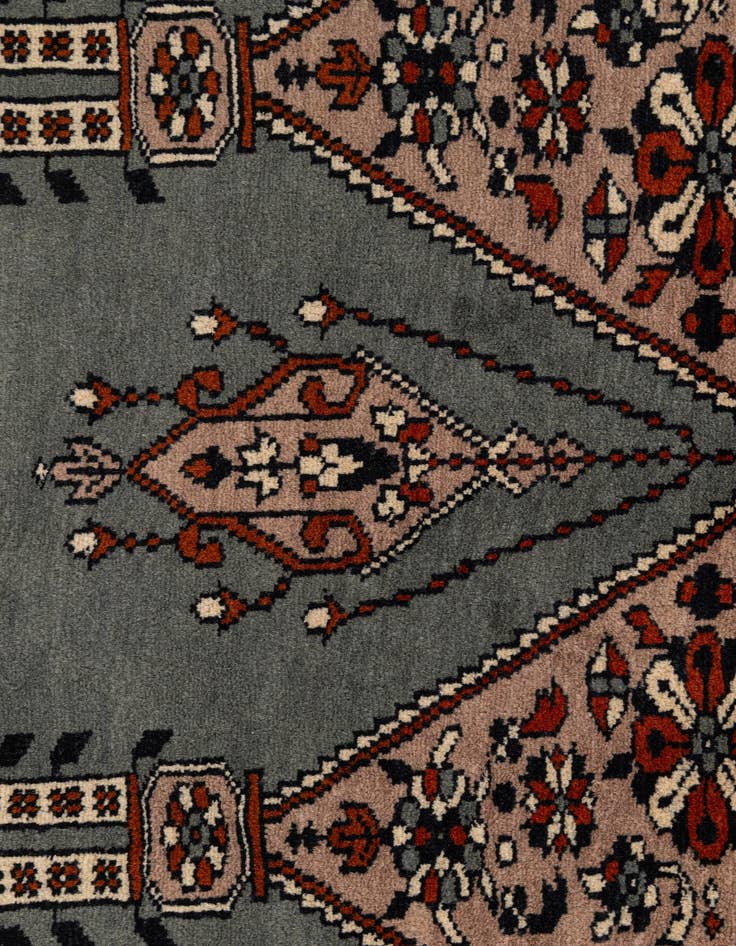 Detail image of  2' 8 x 4' 1  Hand Knotted Bokhara Oriental Wool Rug