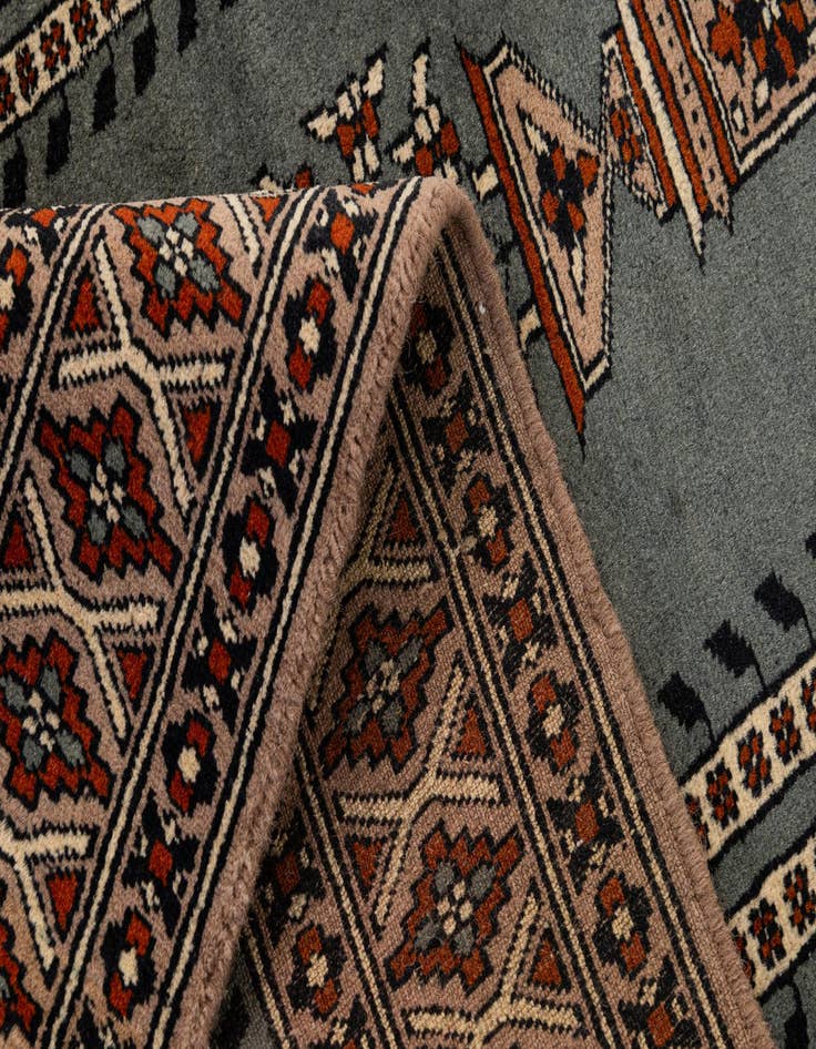 Detail image of  2' 8 x 4' 1  Hand Knotted Bokhara Oriental Wool Rug