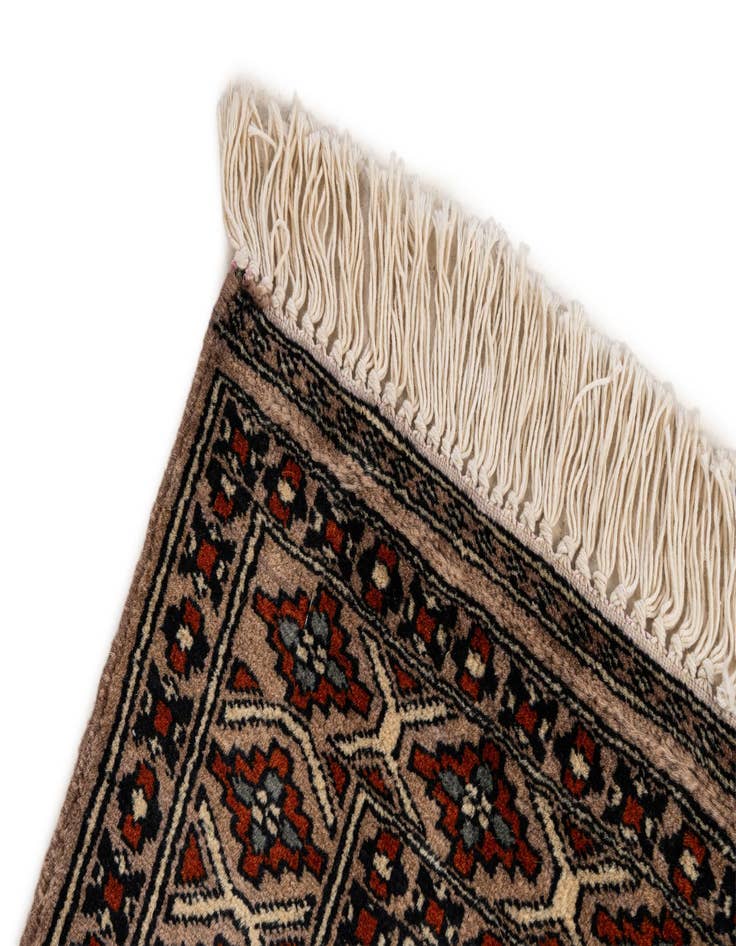 Detail image of  2' 8 x 4' 1  Hand Knotted Bokhara Oriental Wool Rug