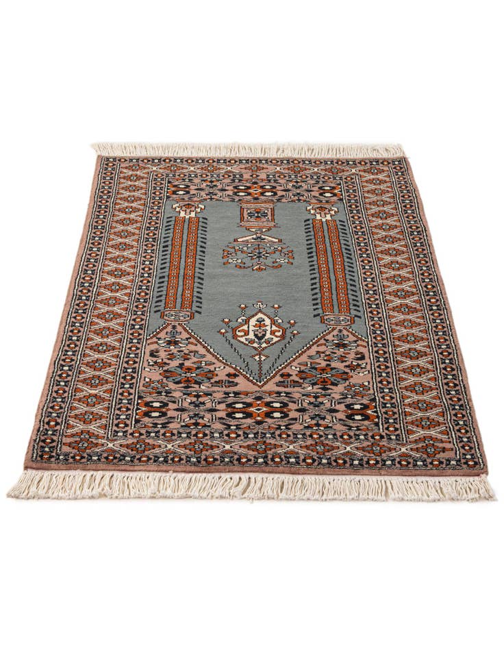 Detail image of  2' 7 x 4' 2  Hand Knotted Bokhara Oriental Wool Rug