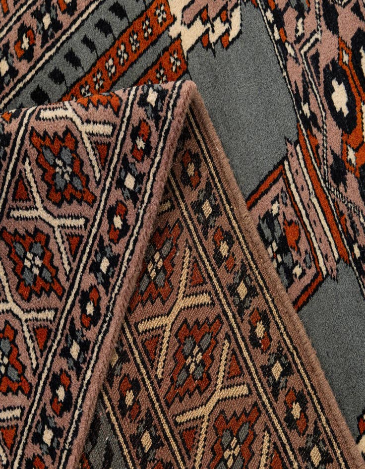 Detail image of  2' 7 x 4' 2  Hand Knotted Bokhara Oriental Wool Rug