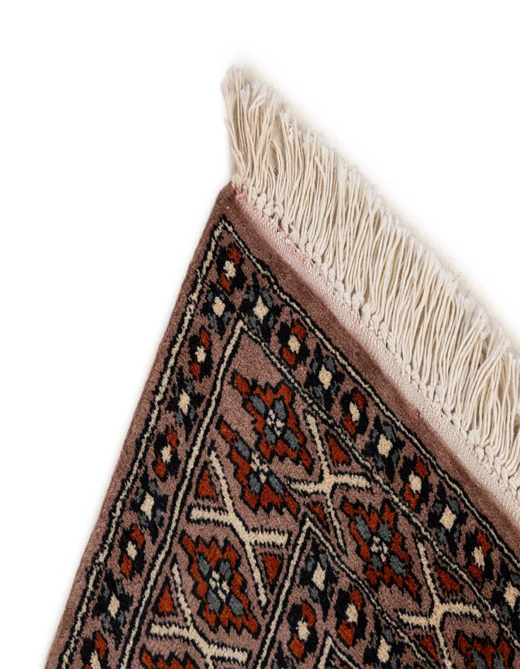 Detail image of  2' 7 x 4' 2  Hand Knotted Bokhara Oriental Wool Rug