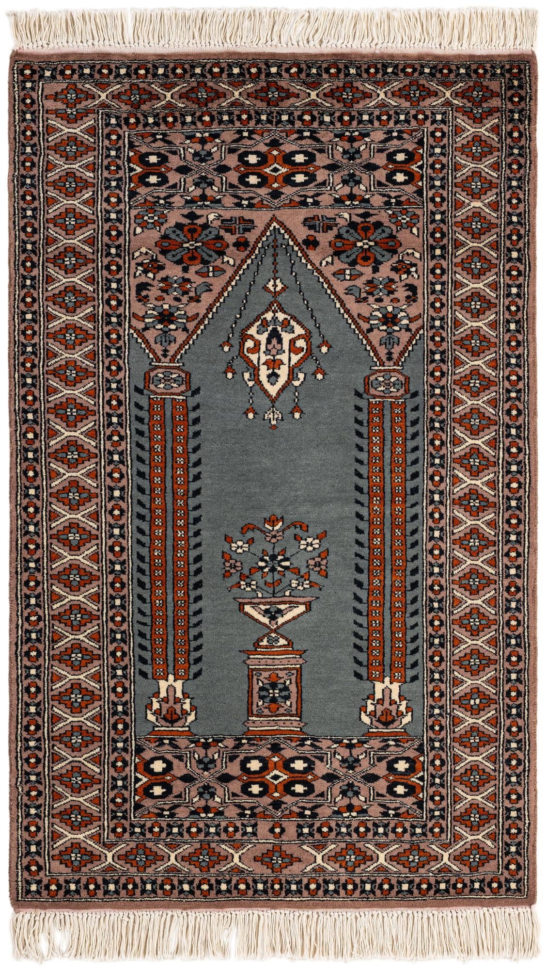  2' 7 x 4' 2  Hand Knotted Bokhara Oriental Wool Rug