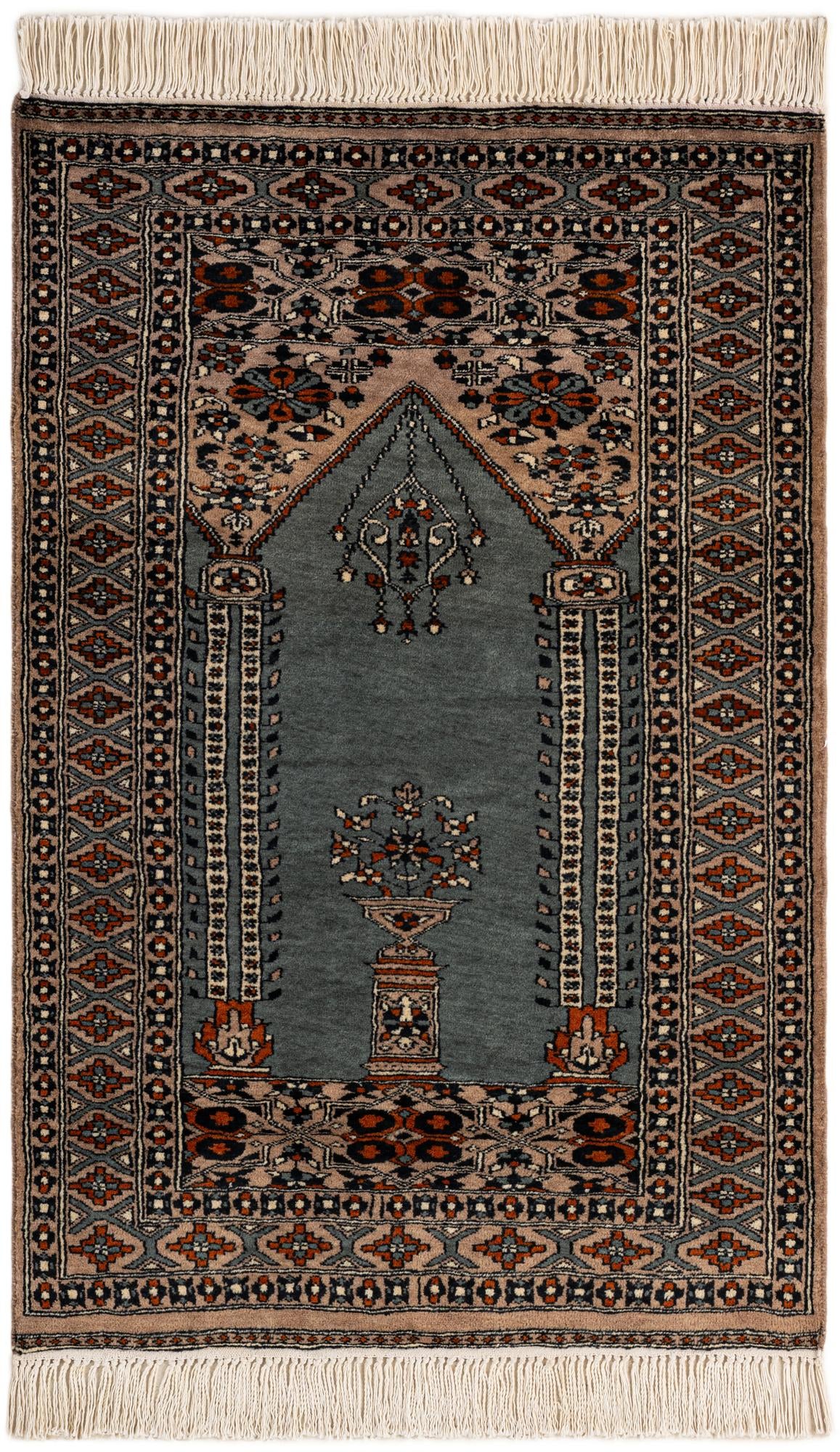  2' 8 x 4' 3  Hand Knotted Bokhara Oriental Wool Rug