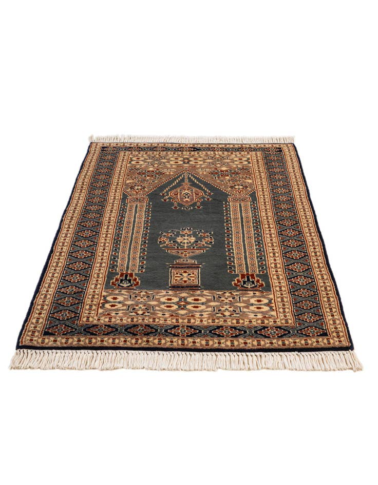 Detail image of  2' 7 x 4' 4  Hand Knotted Bokhara Oriental Wool Rug