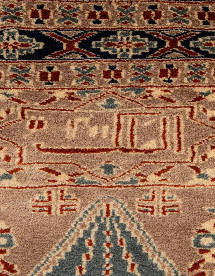 Detail image of  2' 8 x 4' 2  Hand Knotted Bokhara Oriental Wool Rug