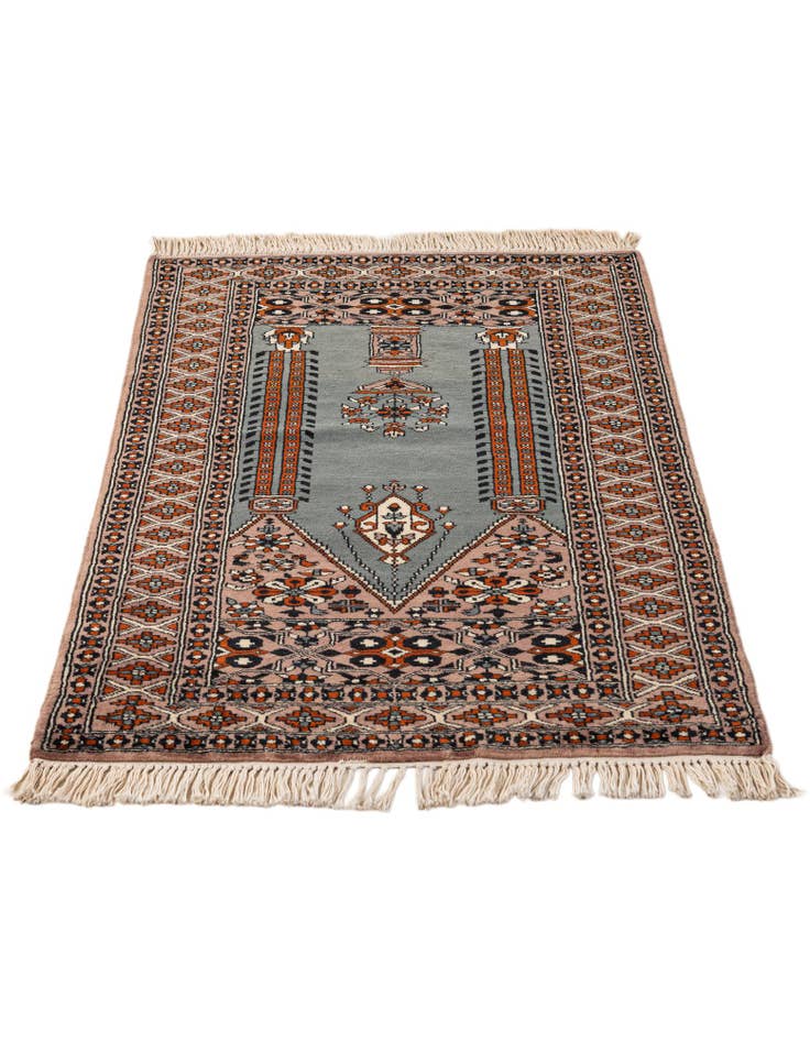 Detail image of  2' 6 x 4' 3  Hand Knotted Bokhara Oriental Wool Rug