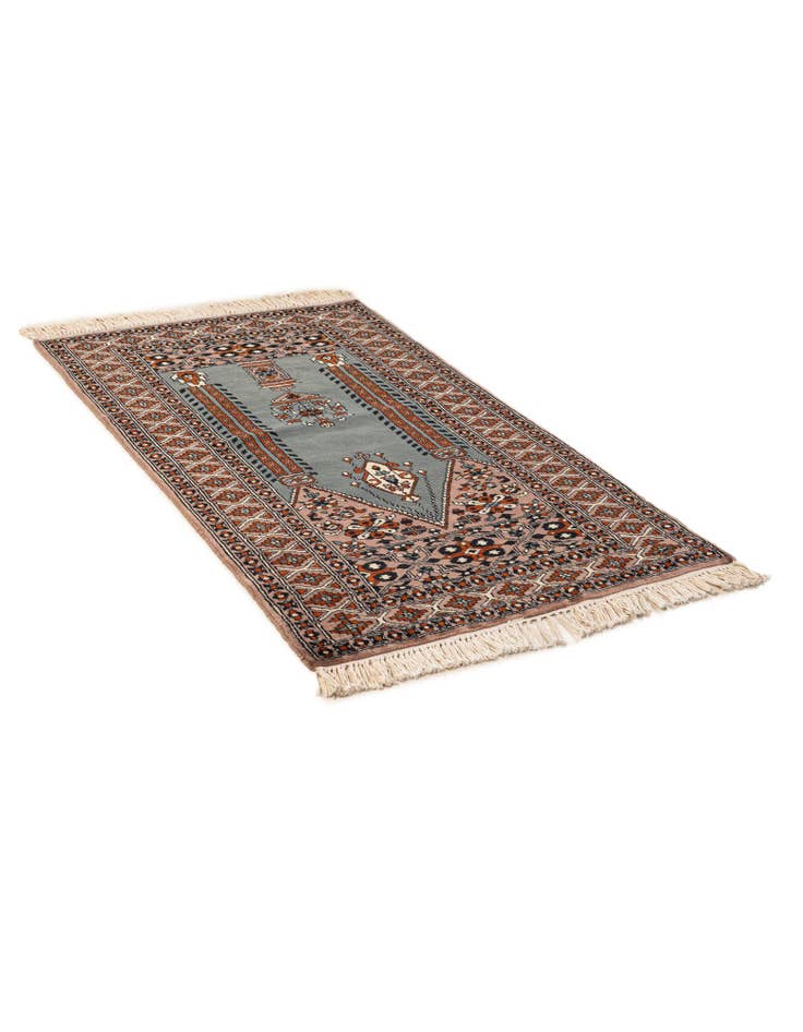 Detail image of  2' 6 x 4' 3  Hand Knotted Bokhara Oriental Wool Rug