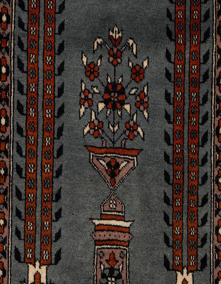 Detail image of  2' 6 x 4' 3  Hand Knotted Bokhara Oriental Wool Rug