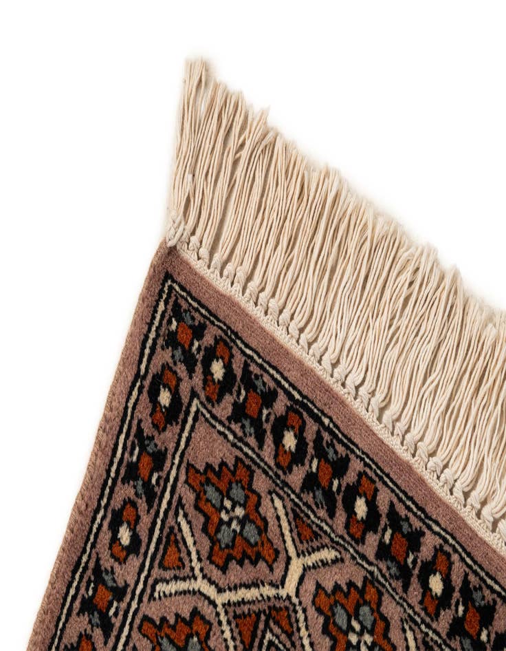 Detail image of  2' 6 x 4' 3  Hand Knotted Bokhara Oriental Wool Rug