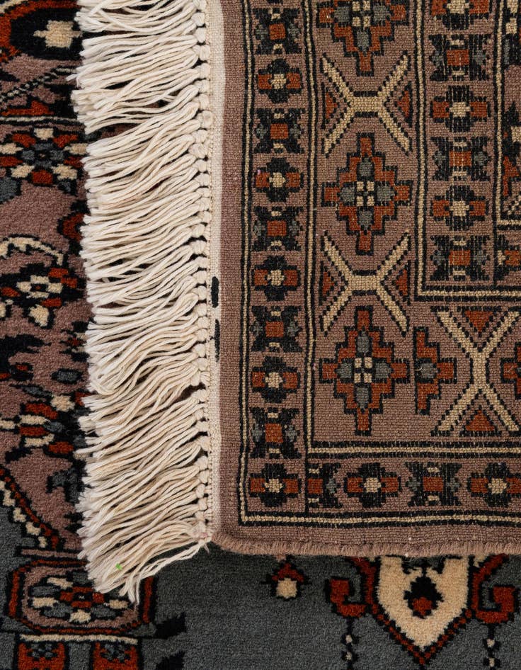 Detail image of  2' 6 x 4' 3  Hand Knotted Bokhara Oriental Wool Rug