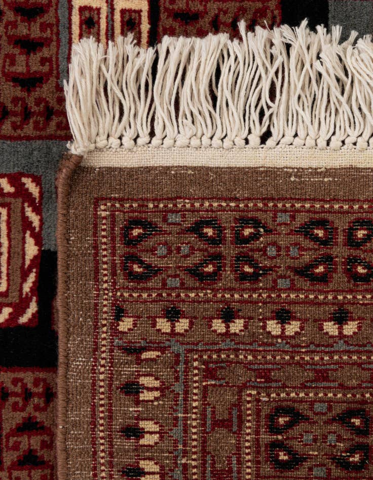 Detail image of  4' 1 x 6' 2  Hand Knotted Bokhara Oriental Wool Rug