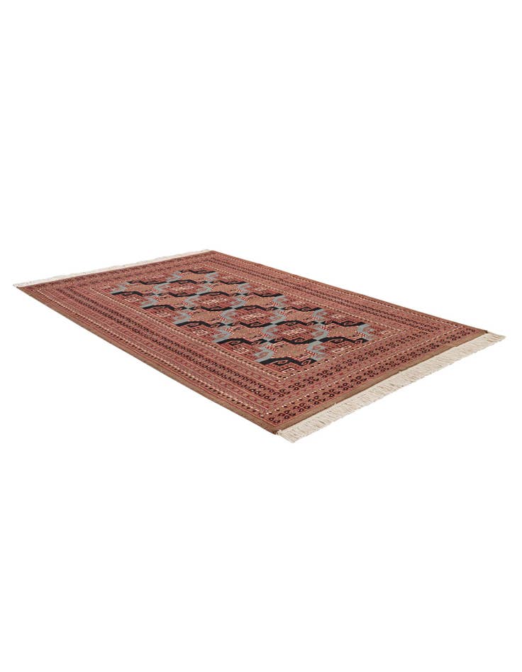 Detail image of  4' 1 x 6' 2  Hand Knotted Bokhara Oriental Wool Rug